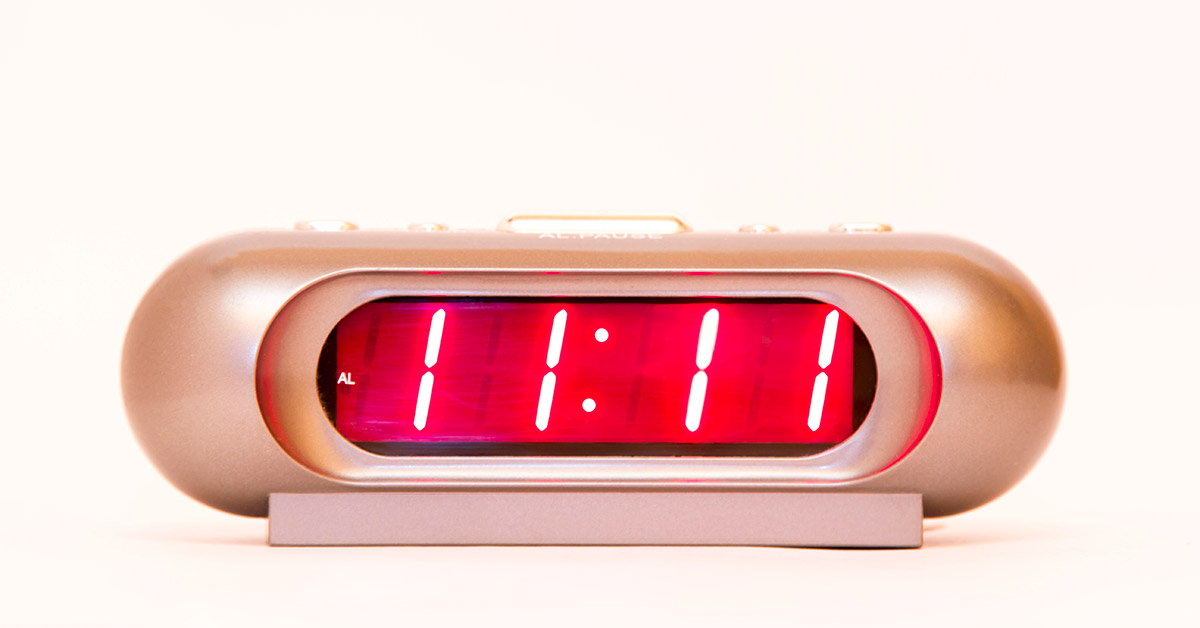 repeating number 1111 on alarm clock