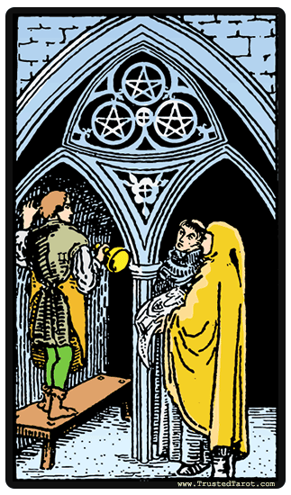 Trois des pentacles