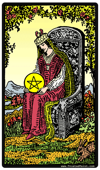 Queen Of Pentacles Tarot Card Meaning Queen Of Pentacles Tarot Card Meaning