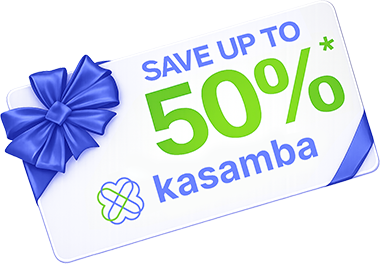 Kasamba monthly gift: 50 percent off